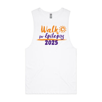 W4E25 Mens Tank (White, Grey Marle) Thumbnail